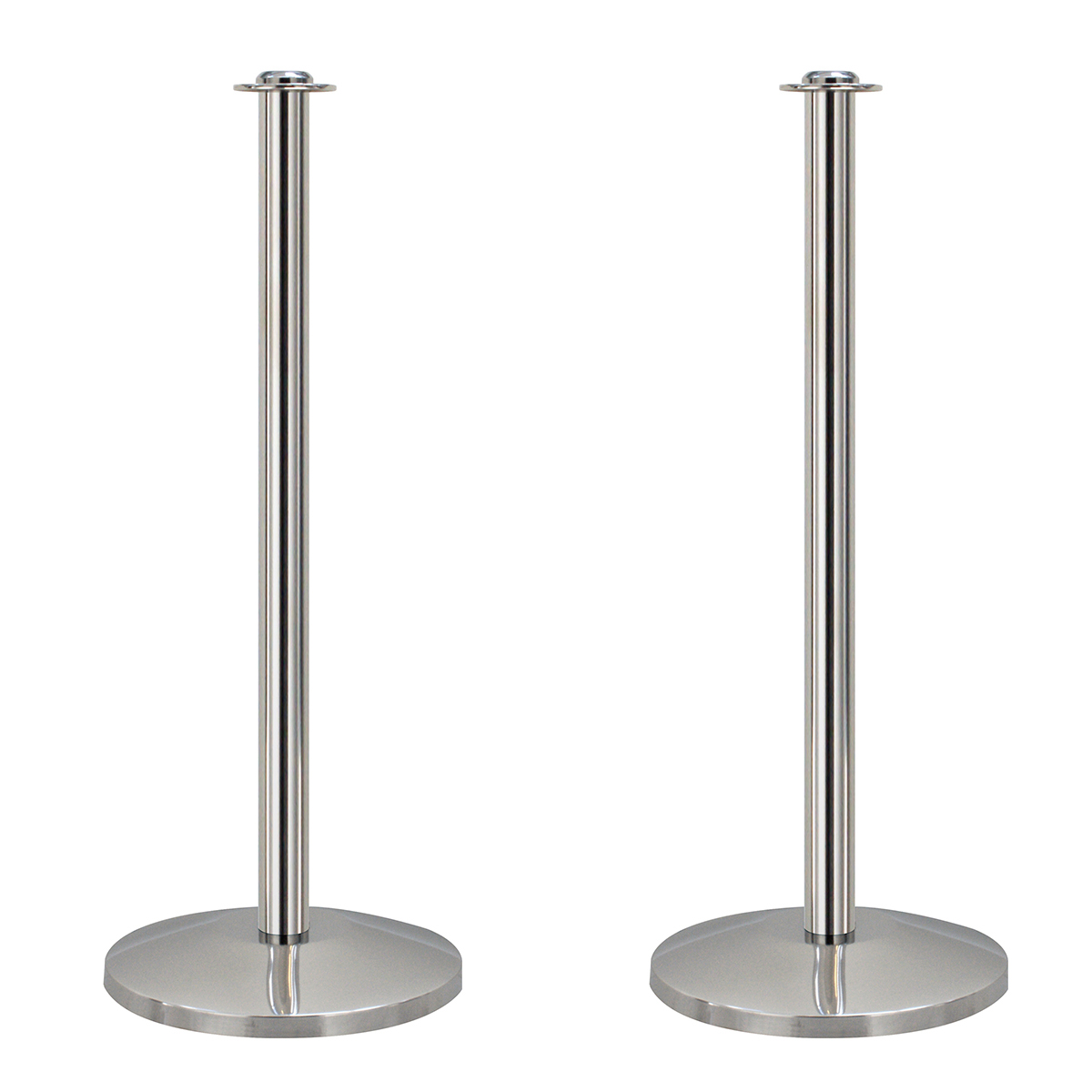 QueueWay® Economy Post and Rope Barrier, Twin Pack, Available in Polished Bradd or Polished Stainless, QWAY314-2P, Lawrence, Tensator.