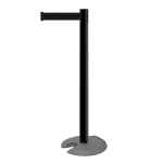 Tensabarrier Rollabarrier Black Post Black Webbing