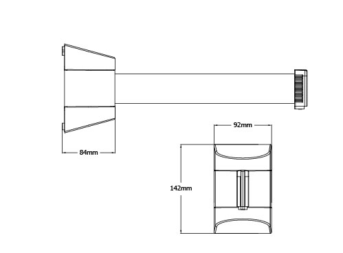 tensabarrier-magnetic-midi-retractable-wall-mounted-barrier Tensabarrier Magnetic Midi Retractable Wall Mounted Barrier
