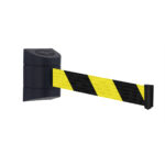 Tensabarrier® 4.6M Retractable Wall Mounted Barrier Black Yellow Chevron