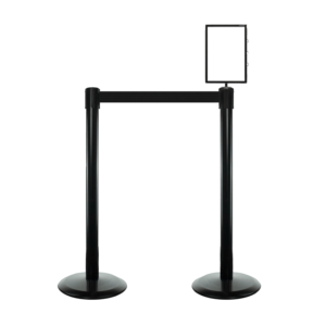 Tensabarrier Twin Pack with Black Webbing & Sign holder, Tensator