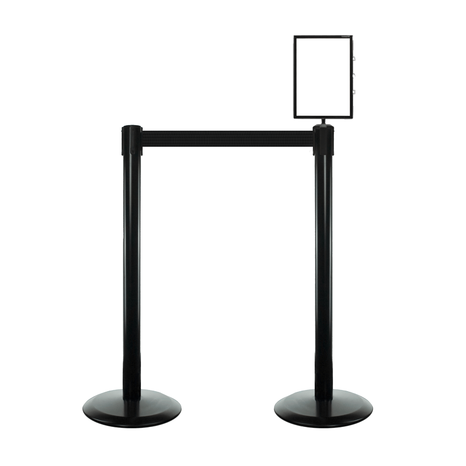 Tensabarrier Twin Pack with Black Webbing & Sign holder, Tensator